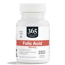 365 por mercado inteiro de alimentos, Ácido Fólico 800mcg, Vegan, 250 Comprimidos