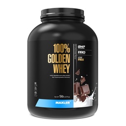 Maxler 100% Golden Whey - 22g de proteína por serviço - alta proteína, baixo teor de gordura, baixo carboidrato, perfil Aminoácido Completo - rico proteína de chocolate 5 lb