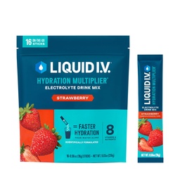 Líquido I.V.® Hydration Multiplier - Morango □ Electrolyte Powder Drink Mix