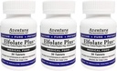 Plus® 3mg 3 Pack L-Metilfolato Folato de metilo Metilfolato Suplemento alimentar médico Força profissional Pure Potent 30 comprimidos