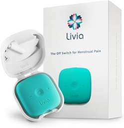 Dispositivo de alívio da dor menstrual Lívia, azul-verde – Off-Switch for Periodo Pain – Portable & Discreet – Recarregável, até 12 horas bateria – Kit completo com Stick-On Pads – O parceiro de viagem Go-to