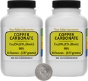 Carbonato de cobre [Cu2(OH) 2CO3] 98% pó AR de grau 1 Lb em dois frascos protetores de espaço EUA