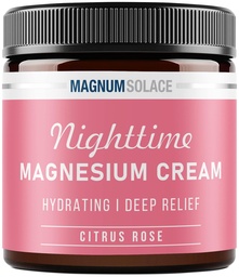 Loção de magnésio – Creme de magnésio noturno – Aplicar aos músculos da perna, braços ou peito – Cloreto de magnésio tópico – EUA Feito e seguro para crianças (Citrus Rose) 4 Fl Oz (Pack of 1)