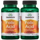 Ácido Fólico de Swanson 800 mcg (1Vitamina 335 mcg Folato de Dfe) 250 Cápsulas (2 Embalagem)