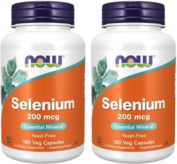 Agora Alimentos Selênio 200 mcg VCaps, 180 contagem (Pacote de 2)