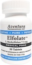 ELFOLATE® 7,5mg L-Metilfolato Folato de metilo Metilfolato Suplemento alimentar médico Força profissional Pure Potent 30 comprimidos