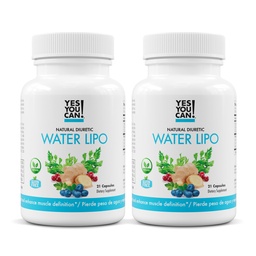 Sim, podes! Pills de água natural Lipo - Diurético Limpar com Eletrólitos e Vitaminas - Ajuda com a retenção de água - Sem glúten, 21 Cápsulas por frasco (2 Embalagem)