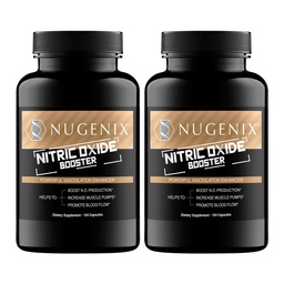 Nugenix Nitric Oxide Booster Supplement - Nitric Oxide Flow, L-Arginina, L-Citrulina, Pine Bark Extract - Vasodilatador - 200 Contagem