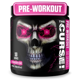 JNX SPORTS A Maldição! Pré-treino em pó para homens e mulheres, cafeína, beta-alanina, creatina, L-citrulina, 50 Servings, morango Kiwi sabor – aumentar a energia, força e foco