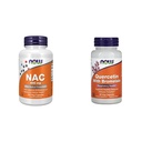 Agora Suplementos, NAC (N-Acetil Cysteine) 600 mg com Selênio e Molibdênio, 100 Veg Cápsulas e agora Quercetina com Bromelaína - 60 Veg Cápsulas