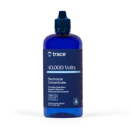 Trace Minerals 40,000 Volts - Suporta Hidratação, Energia, Músculos, Estamina e Endurance - Concentrado Líquido Multimineral e Eletrolítico com Magnésio Iônico, Sódio, Potássio (48 Servimentos)