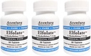ELFOLATE® 7,5mg 3 embalagem L-metilfolato de metil folato de metilo Suplemento alimentar médico Força profissional Pure Potent ativo 30 comprimidos
