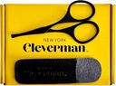 Tesoura de Cabelo Facial Cleverman Premium – Tesoura de Cabelo de Nariz Profissional, lâminas de segurança curvadas e pontas arredondadas para sobrancelha, bigode, barba, corte de cabelo de ouvido. Ferramentas de revestimento de aço inoxidável para homens
