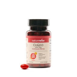 NaturezaWise CoQ10 100mg + Black Pepper Softgels - Coenzima de alta absorção Q10 + Pimenta preta - Antioxidante para a saúde do coração + Energia Celular - Vegan, Não-GMO, Gluten-Free - 90 Contagem[90-Day Supply]