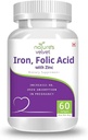 AZAZ Naturezas Velvet Lifecare Ferro & Ácido Fólico com Zinco, para suplementação na gravidez, 60 softgels