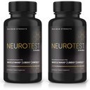 (2 Pack) NeuroTest Cápsulas - NeuroTest Suplemento dietético para homens, Fórmula diária de NeuroTest para o bem-estar geral e desempenho de pico, Pílulas de fórmula avançada, Neuro Test Reviews (120 Cápsulas)