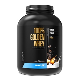 Maxler 100% Golden Whey Protein - 23g de proteína por serviço - Premium Whey Protein Powder for Pre Post Treino - Concentrado de Whey de absorção rápida, Isolato & Hidrolisado Mistura - Cappuccino 5 lb