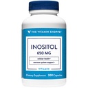 A Vitamina Shoppe Inositol 650MG, suporta a função saudável do fígado e celular (300 cápsulas)