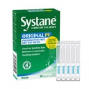 Systane Original Preservative-Free Lubrificating Eye Drops for Sensitive Eyes, 30 Ct, Single Use Vials, Relaxante Conforto, Sensível, Alívio de olhos secos, Refrescante e Lubricate para alívio de olhos secos on-the-go