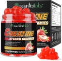 Creatina Gummies mono-hidratadas Creatina mono-hidratada por serviço Creatina mastigável para Muscle Builder, Energy Boost, 120 Gummies