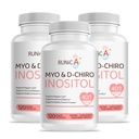 Myo-Inositol & D-Chiro Inositol Suplemento para Mulheres - Razão ideal 40:1 -Suporte equilíbrio hormonal feminino & fertilidade & saúde ovariana - Vegan cápsulas em pó - fornecimento de 90 dias