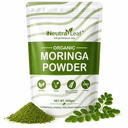 Moringa orgânica em pó 500g Immunity & Metabolism Boosts Ajuda a obter Slim ou Multivitamín, antioxidante, bom para cabelo e pele