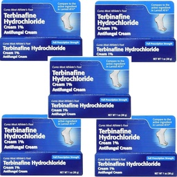 Hidrocloreto de terbinafina 1% para 1 semana de tratamento do pé do Atleta Antifungal Creme alívio rápido do sintoma & evita a recorrência 1 onças (30 g) 5 embalagem