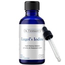 Dr. Tennant's Liquid Iodine Drops 2 Fl Oz Solução de Lugol com Iodeto de Potássio Ajuda a função da tireóide, equilíbrio hormonal e saúde imunológica