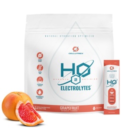 Cellutrex® H2O Eletrólitos – Eletrolítico mistura de bebida em pó, açúcar zero, pacotes naturais de hidratação de sal para recuperação e bem-estar, Toranja, 20 Sticks