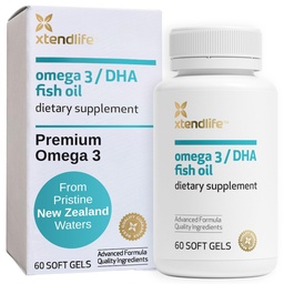 Xtendlife Omega 3 DHA Fish Oil - 1100mg com 700mg DHA e 300mg EPA - Omega 3 6 9 Suplemento para Coração e Cérebro - 1 Mês de Fornecimento (60 Contagem)