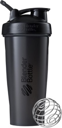 BlenderBottle garrafa de shaker clássico perfeito para batidos de proteína e pré-treino, 28-ounce, preto