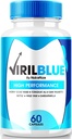 Cápsulas VirilBlue para homens, Suplemento masculino azul viril, Fórmula All-Natural para apoiar o desempenho e confiança, Nutrição Premium para a saúde geral, Revisão de comprimidos oficiais (60 Cápsulas)