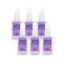 Gel de higienizador de mão avançada Purell Infundido com óleo essencial, Lavanda calmante, 2 fl oz frasco de bomba de tamanho de viagem (Pacote de 6), 3905-04-EC