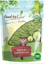 Alimentos para Wheatgrass vivo orgânico em pó, 4 onças — Não-GMO, Folha inteira, cru, não-irradiado, Puro, Vegan Superfood, Bulk, Grande para suco, Rico em fibra, clorofila, ácidos gordos e minerais