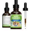 Bem-estar de animais de estimação Sangue Sugar Gold Dogs - Holistic Blood Sugar Support, Pancreas & Saúde do Fígado, Gymnema, Fenugreek & Devil’s Club - NASC Certified & Vet-Formulated - 2 oz Liquid