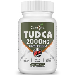Suplementos de fígado TUDCA 2000mg - Fortes sales Bile Suporte Detox e limpeza de fígado - Fígado e vesícula biliar Fórmula-Fácil para engolir tablets-30 dias fornecimento