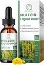 Mullein Drops for Lungs, 16-in-1 Mullein Leaf Extract for Lung Cleanse, Respiratory, Immunity, with Quercetin, Marshmallow, Black Cumin Seed, Elderberry, Mullein Liquid, Non-GMO, 2 Fl Oz