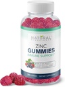 Zinco Gummies 50mg - Suporte imunológico, Saúde da pele, Antioxidante, Suplemento diário de zinco para adultos, Gummy de defesa imune de alta potência, chicletes de imunidade citrato de zinco mastigáveis, Vegan, Não-GMO, Sem glúten