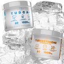 TUDCA+ 1000mg Suplemento de sal Bile para suporte ao fígado + Turkesterone & Tongkat Ali 1000mg Aumentar a resistência (60 cápsulas)
