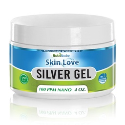 Nutrinoche Nano Silver Gel - Creme de pele de prata coloidal avançada - Cuidados com feridas e primeiros socorros Gel calmante topical mingau para queimaduras, queimadura de Razor e irritações de queimadura solar - Unscented 4 Oz Jar