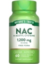 Nature's Truth NAC Supplement □ N Acetyl Cysteine □ Formulário grátis Amino-ácido 1200 mg □ 60 Cápsulas