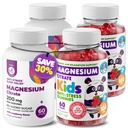 Kids Magnesium Gummies Sugar-Free 120 Count and Magnesium Gummies Sugar-Free 120 Count - Calm Magnesium Gummies Suplemento para Crianças, Sugar-Free Magnesium Calm Chews para Crianças e Adultos