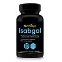 Isabgol Psyllium Husk 500mg Suplemento, excelente fonte de fibra solúvel, 90 Veg Cápsulas