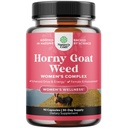 Erva de cabra tesão para as mulheres - Suplementos de ervas Hornygoatweed Mulheres Complexo para o equilíbrio hormônio Suporte humor e bem-estar geral feminino - Maca Root & Tribulus Terrestris Suplemento feminino - 90 Contagem