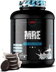 REDCON1 MRE Protein Powder, Biscoitos N' Cream - Meal Replacement Protein Blend Made with MCT Oil & Whole Foods - Protein with Natural Ingredients to Aid in Muscle Recovery (25 Servings)