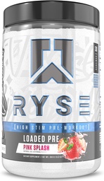 RYSE Carregado pré-treino em pó - Pink Splash - Diariamente pré-treino para homens e mulheres com 390mg de cafeína, Beta Alanine, e Citrulina para bomba, foco e energia - 30 Servings