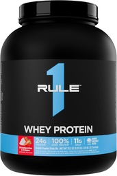 Regra 1 Whey Protein – 24g Fast-Acting Protein from All-Whey Sources with Naturalmente Occurring EAAs & BCAAs for Workout Recovery or Anytime Use (5 libras*, Morangos & Crème)