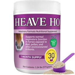 Heave Ho Horse Nutritional Supplement for Breathing Allergies, DPOC, Tosse 30 Servings Sugar-Free Apple