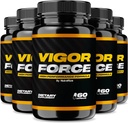 (5 Pack) Força de vigor para homens, Fórmula de alto desempenho de força de vigor, Pílulas masculinas de força de vigor oficiais 8.50, Ingredientes Premium para máxima eficácia, Revisões de força de vigor VigorForced (300 Cápsulas)