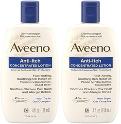 Aveeno, Loção Concentrada Anti- Itch, 4 fl oz- Embalagem de 2